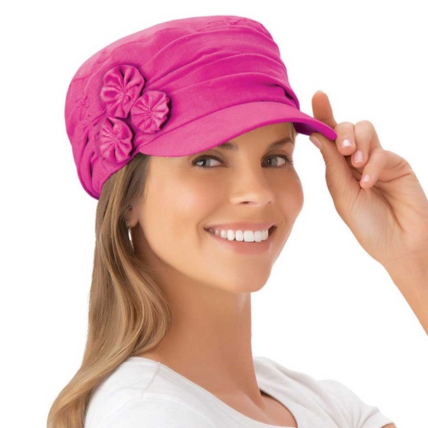 Easylife Womens Floral Embellished Hat in Pink