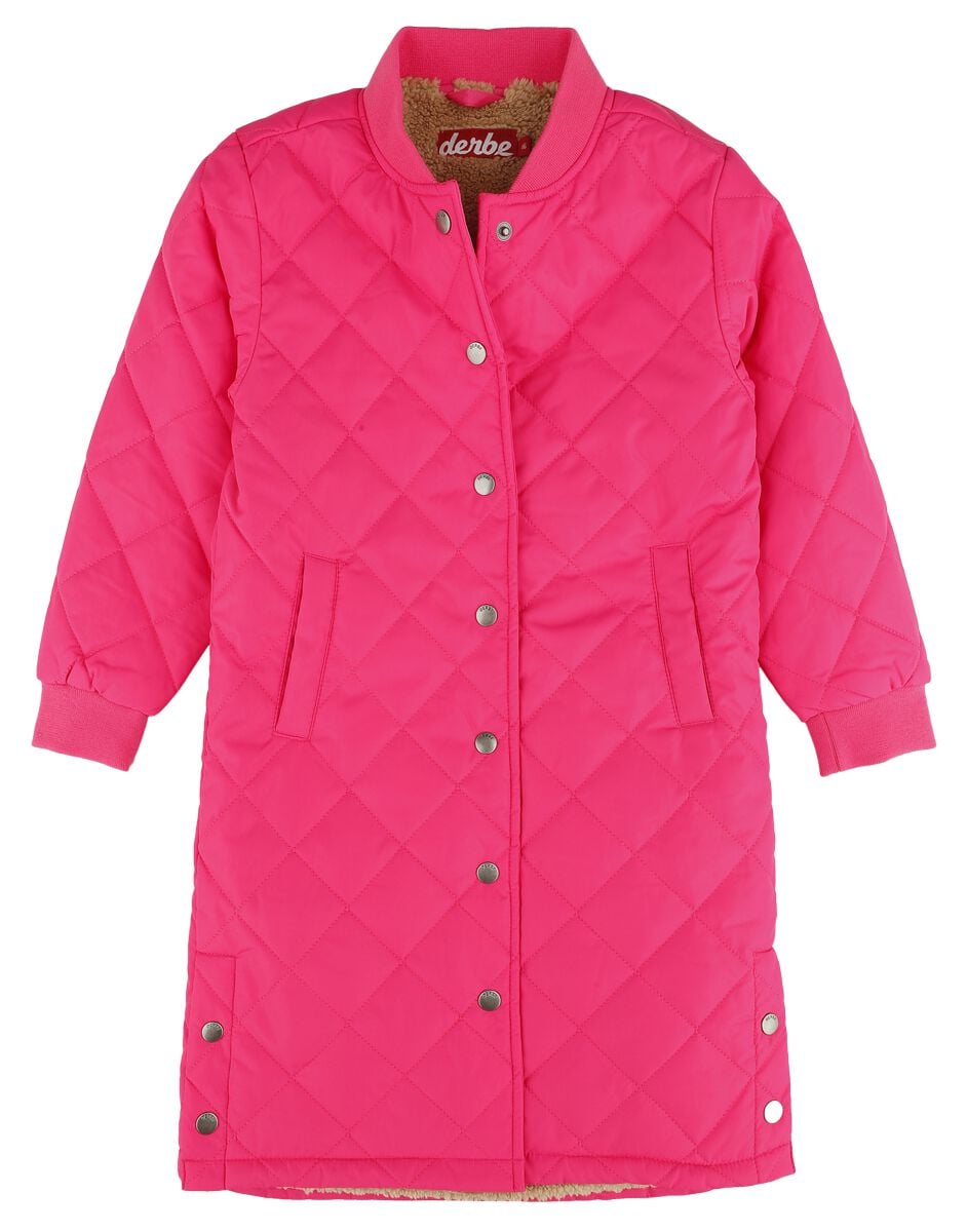 Derbe Hamburg - Fun Winter Jacket - Quiltby Long_Cozy - 152 - for Girls - pink