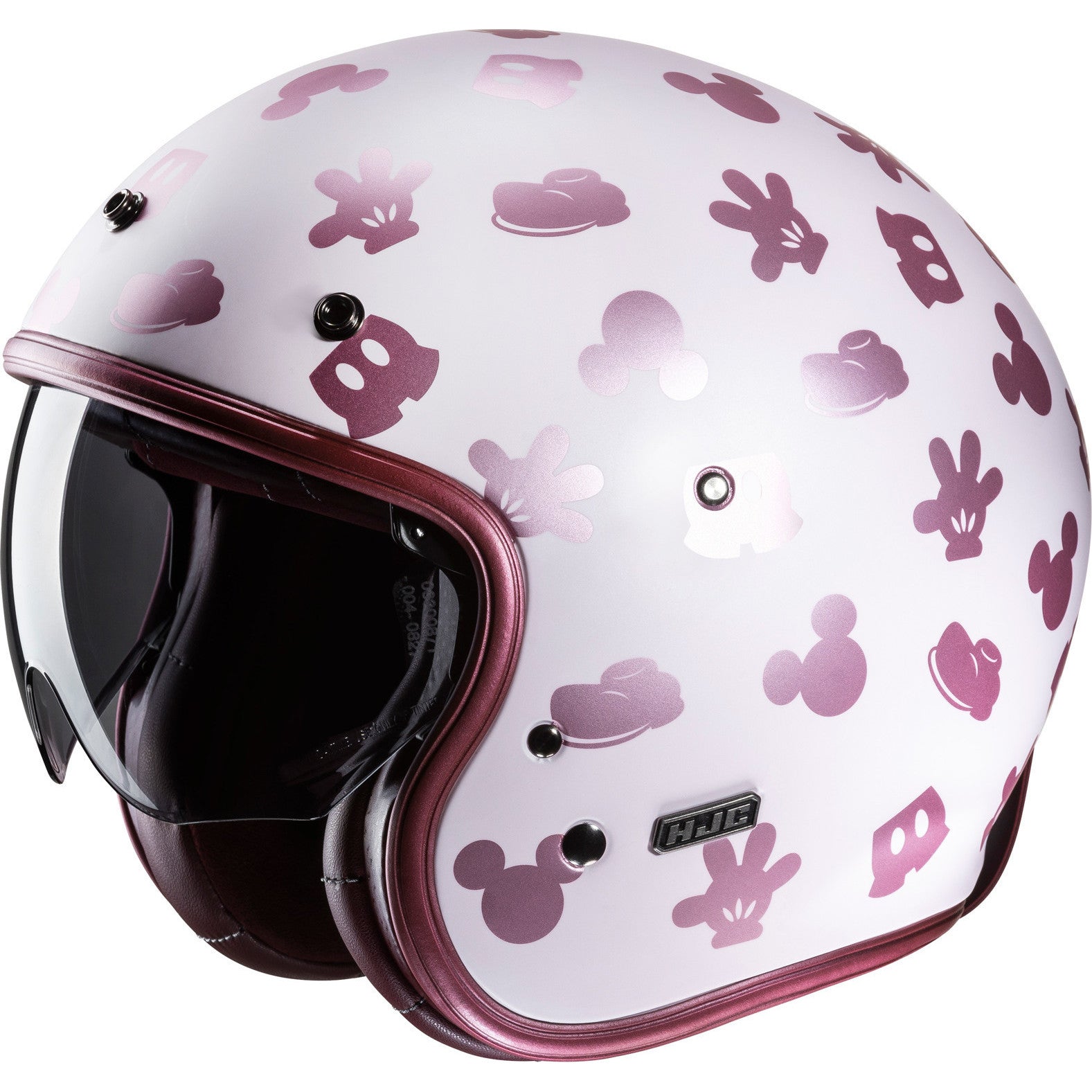 HJC V31 Disney Mickey Open Face Motorcycle Helmet - Pink / 53-54cm | XS