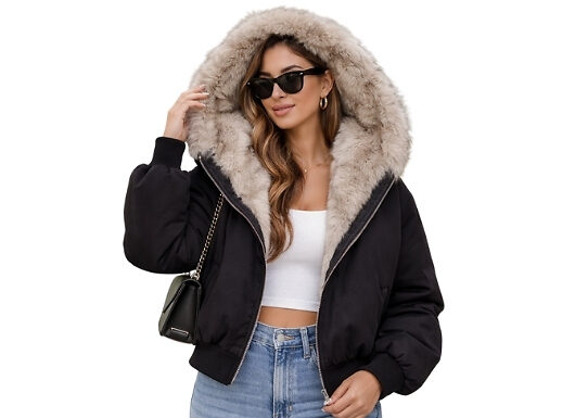 Women's Fleece-Lined Hooded Coat - 3 Colours, 4 Sizes!